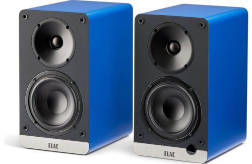 ELAC Debut ConneX DCB41-BL Powered Bookshelf Speakers W/ Bluetooth (Royal Blue)