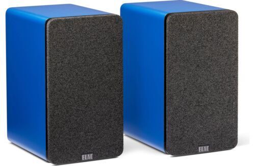 ELAC Debut ConneX DCB41-BL Powered Bookshelf Speakers W/ Bluetooth (Royal Blue)