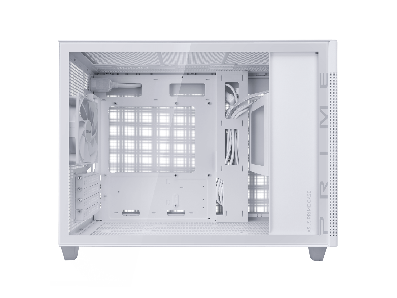 ASUS Prime AP201 White MicroATX Tempered Glass Edition Supports Graphics Cards