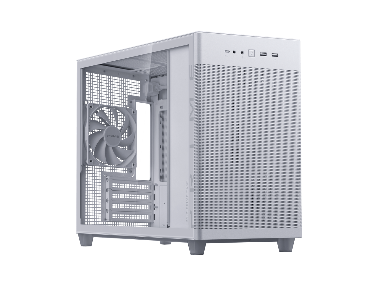 ASUS Prime AP201 White MicroATX Tempered Glass Edition Supports Graphics Cards