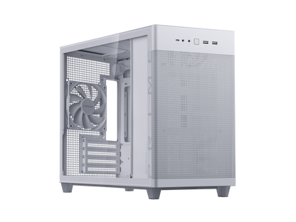 ASUS Prime AP201 White MicroATX Tempered Glass Edition Supports Graphics Cards