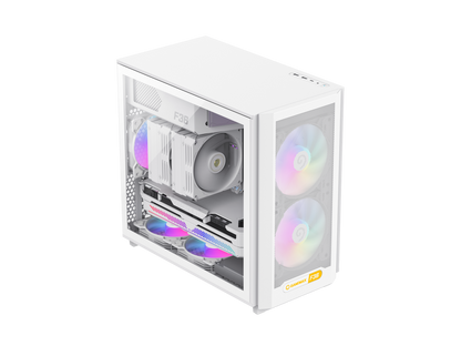 GAMEMAX F36 WH Micro-ATX Gaming Case-White