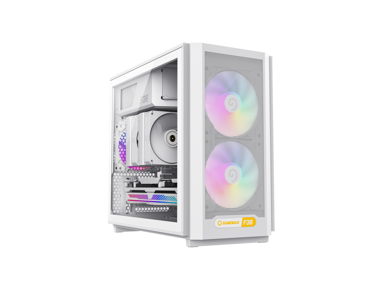 GAMEMAX F36 WH Micro-ATX Gaming Case-White