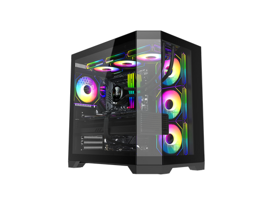 GAMEMAX HYPE-A Black Steel / Tempered Glass ATX,Micro ATX,Mini-ITX Computer Case