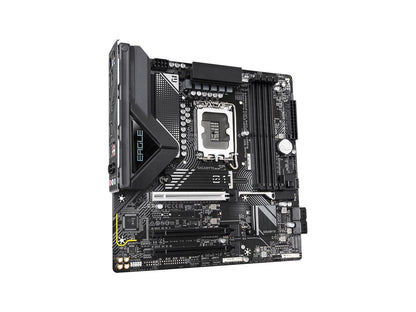 GIGABYTE B860M EAGLE PLUS WIFI6E Intel Core Ultra (Series 2) LGA 1851 Motherboard, mATX, DDR5, 2x M.2, PCIe 5.0, USB-C, WIFI6E, 2.5GbE LAN, EZ-Latch