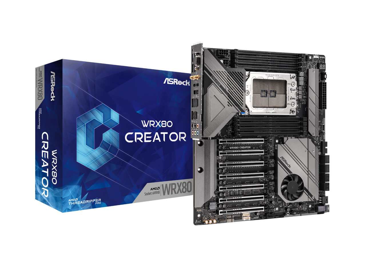 ASRock WRX80 CREATOR R2.0 AMD WRX80 SATA 6Gb/s Extended ATX AMD Motherboard