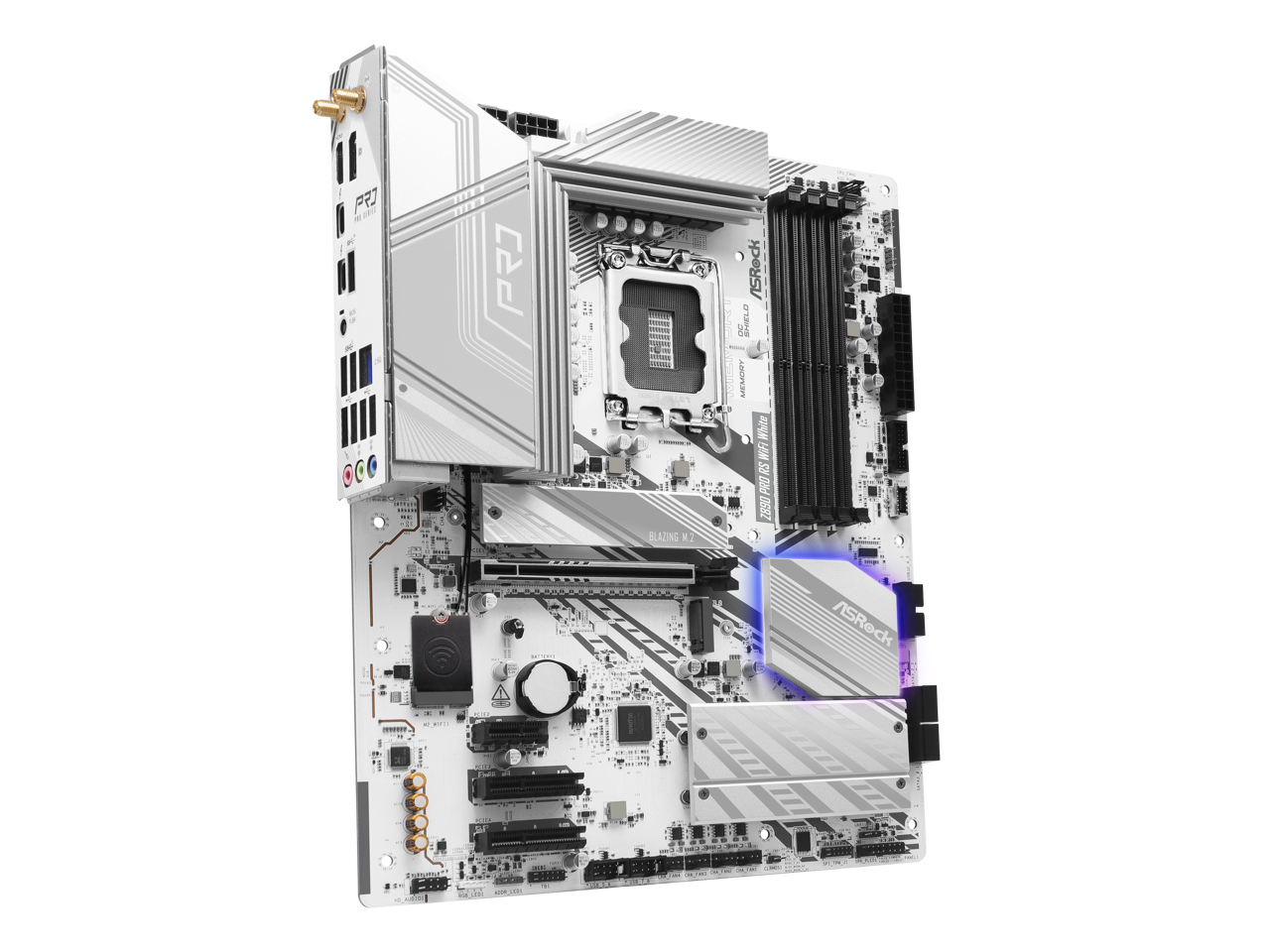 ASRock Z890 Pro RS WiFi White LGA 1851 Intel Z890 SATA 6Gb/s ATX Motherboard