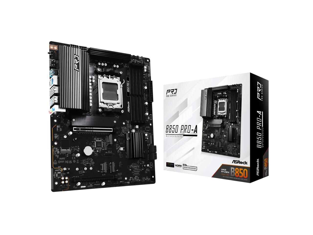 ASRock B850 PRO-A AM5 AMD B850 SATA 6Gb/s ATX Motherboard