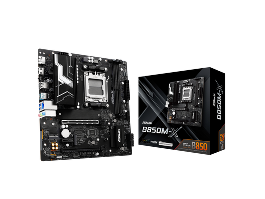 ASRock B850M-X AM5 AMD B850 SATA 6Gb/s Micro ATX Motherboard