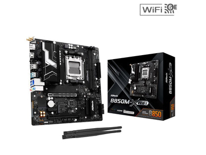 ASRock B850M-X WiFi AM5 AMD B850 SATA 6Gb/s Micro ATX Motherboard