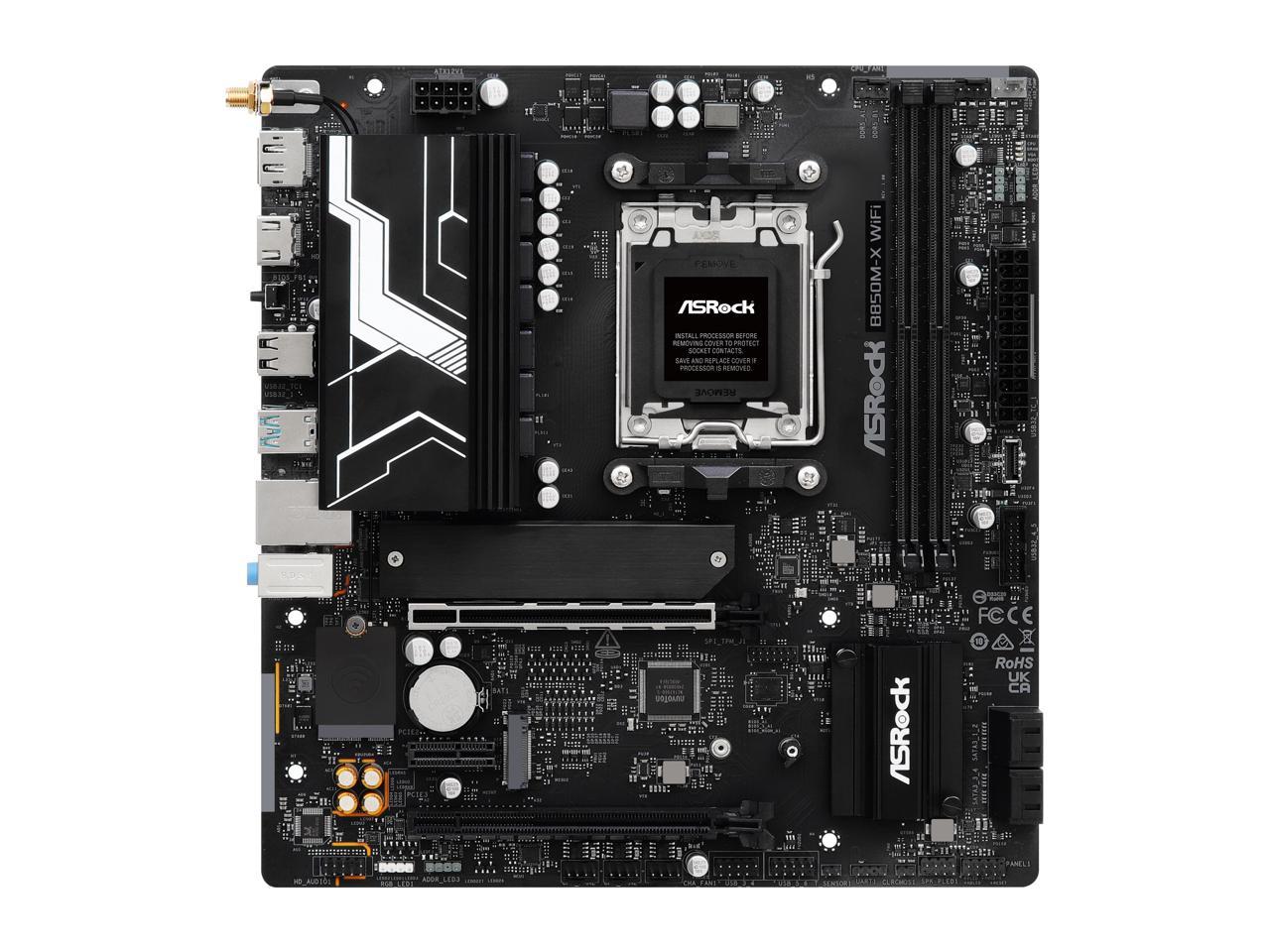 ASRock B850M-X WiFi AM5 AMD B850 SATA 6Gb/s Micro ATX Motherboard