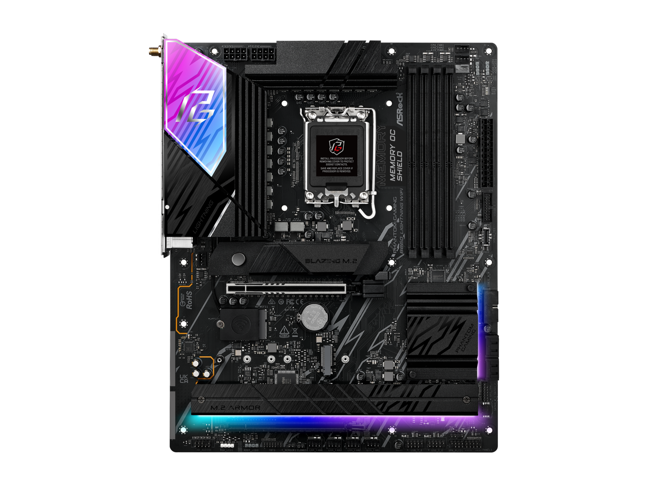 ASRock Phantom Gaming B860 Lightning WiFi LGA 1851 Intel B860 SATA 6Gb/s DDR5