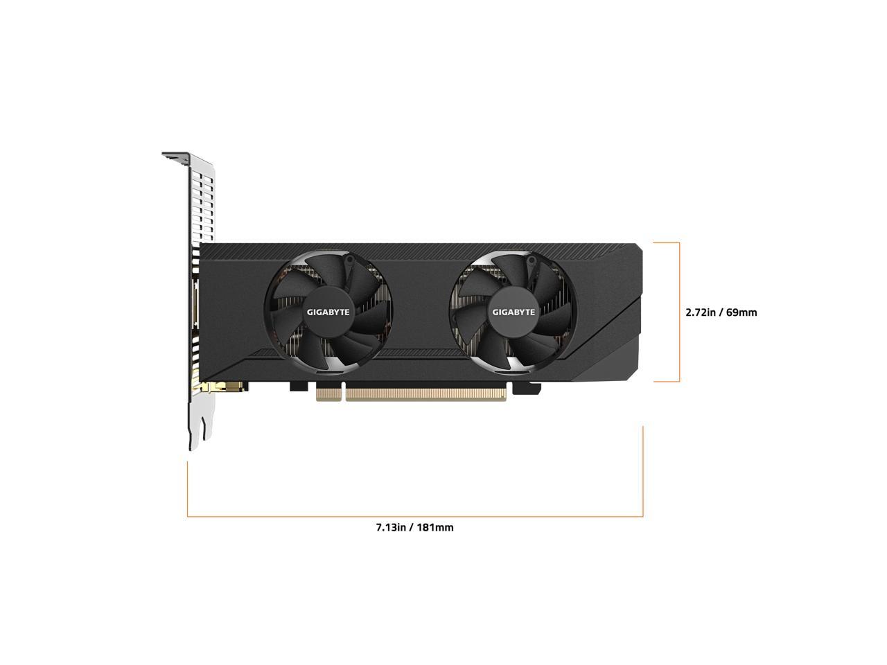 GIGABYTE GeForce RTX 3050 OC Low Profile 6G Graphics Card, 2x WINDFORCE Fans