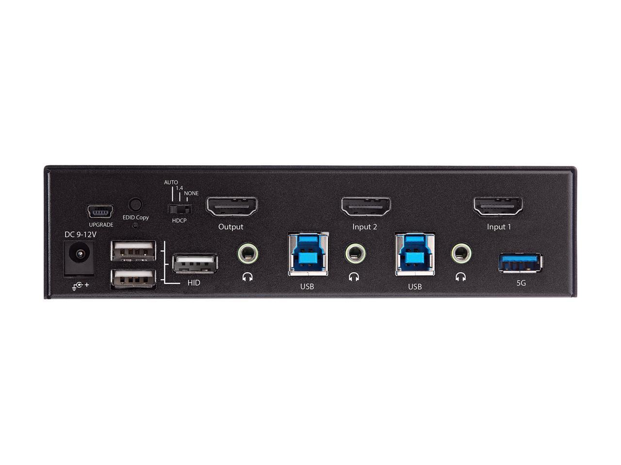 2 Port HDMI KVM Switch, Single Monitor 4K 60Hz Ultra HD HDR, Desktop HDMI 2.0