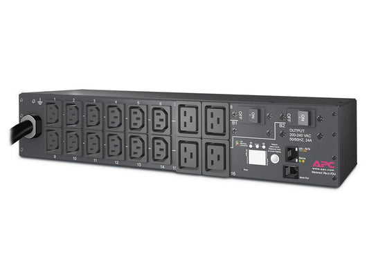 APC Rack PDU, Metered, 2U, 30A, 208V, 12 x C13s & 4 x C19