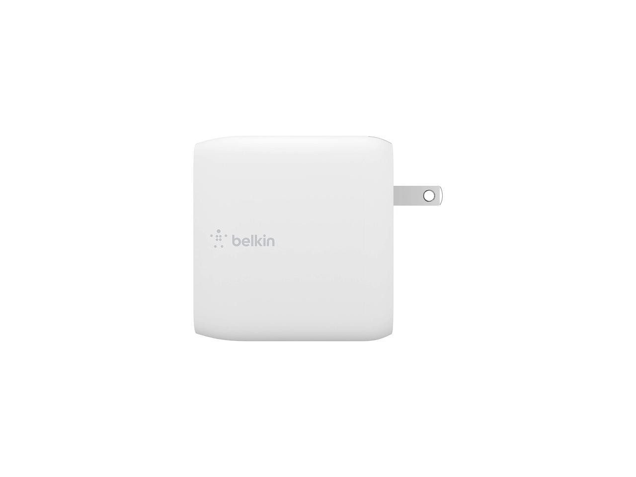 Belkin 68W Dual USB-C Wall Mount GaN Charger PD Power Delivery for iPhone Fast