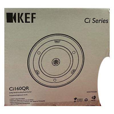 KEF CI160QR Round In-Ceiling Speaker Architectural Loudspeaker (Single)