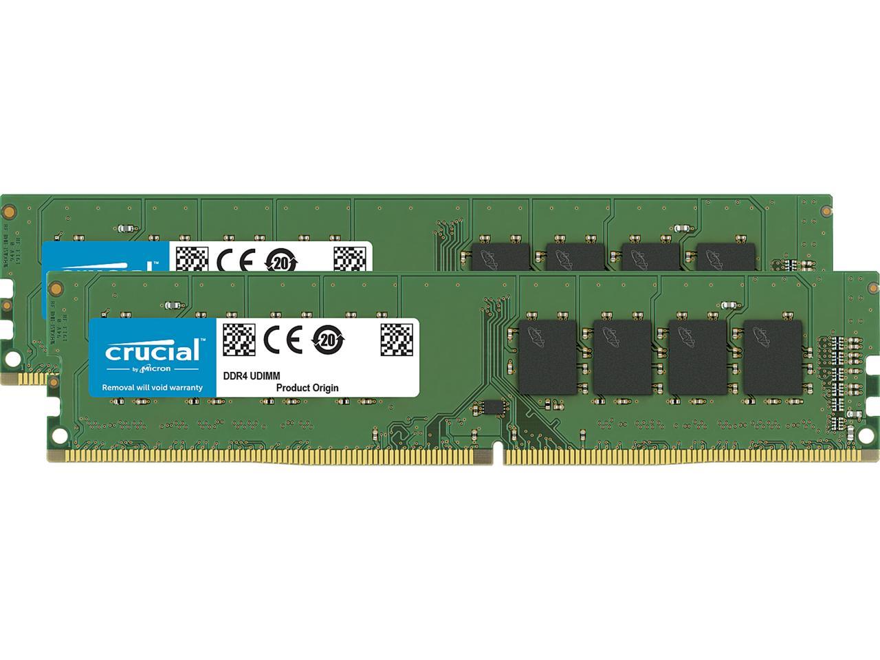 Crucial 16GB (2 x 8GB) DDR4 3200 (PC4 25600) Desktop Memory