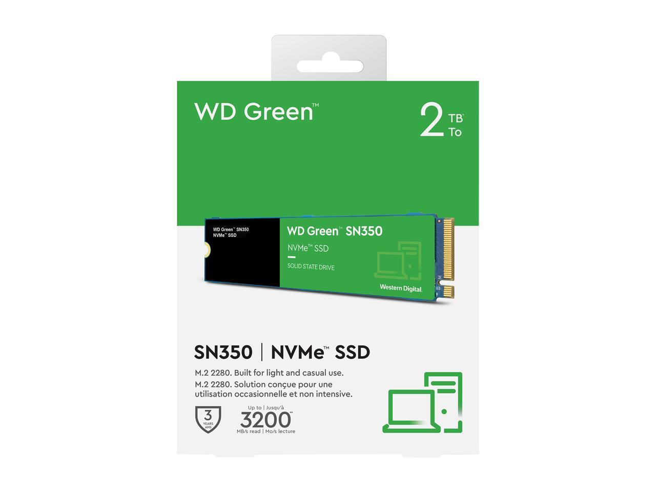 Western Digital WD Green SN350 NVMe M.2 2280 2TB PCI-Express 3.0 x4 Internal SSD