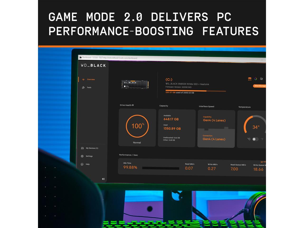 WD_BLACK 8TB SN850X NVMe Internal Gaming SSD Solid State Drive - Gen4 PCIe, M.2