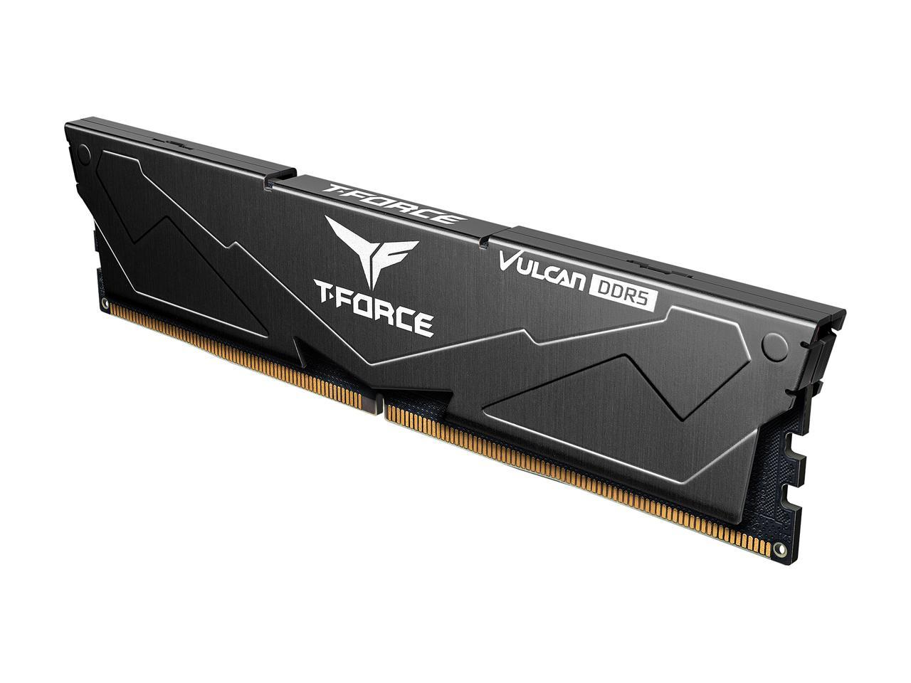 Team T-Force Vulcan 32GB (2 x 16GB) 288-Pin PC RAM DDR5 5600 (PC5 44800) Desktop Memory Model FLBD532G5600HC38GDC01