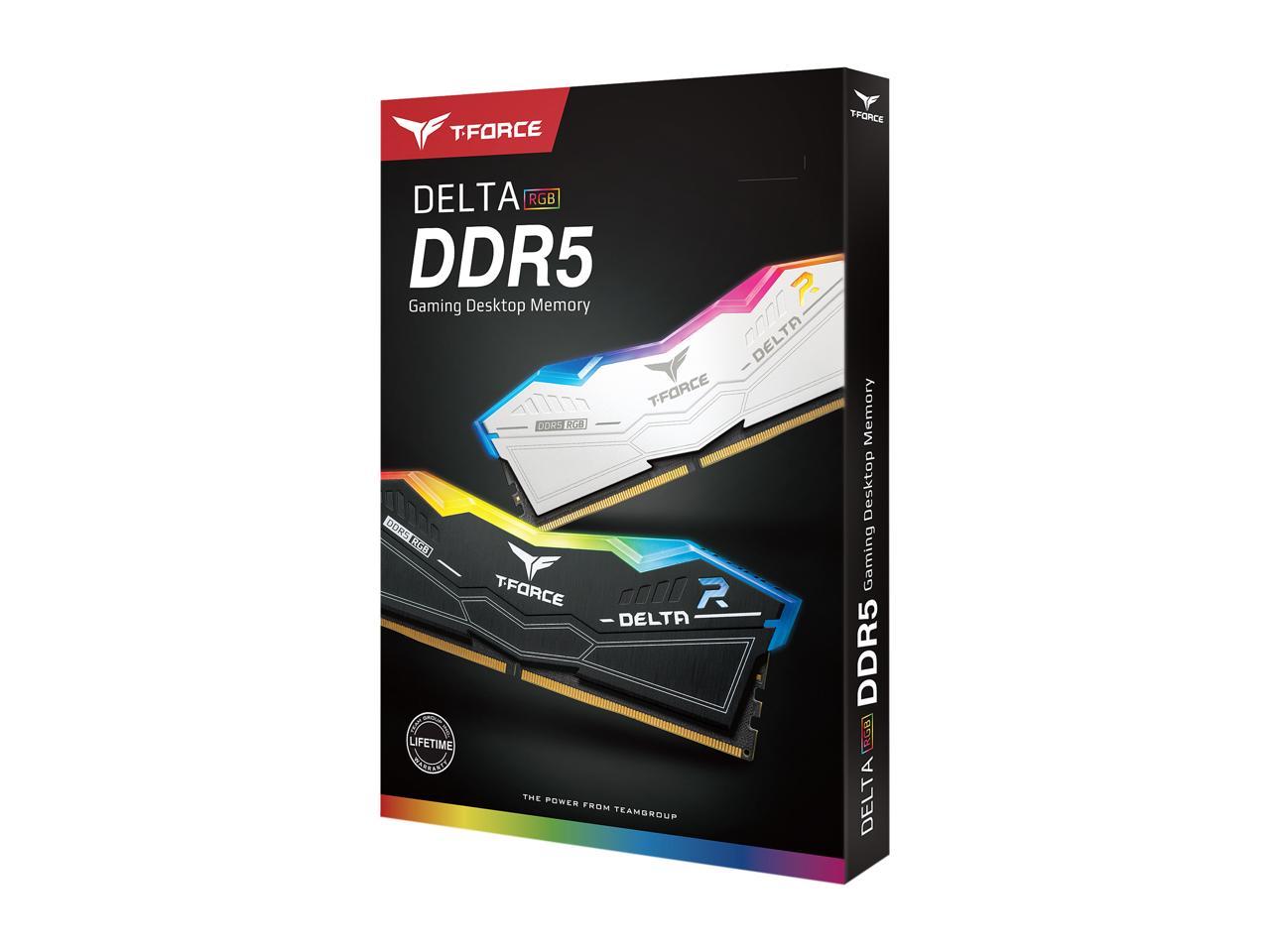 Team Group Delta RGB DDR5 32GB (2 x 16GB) 288-Pin PC RAM DDR5 7600 (PC5 60800)