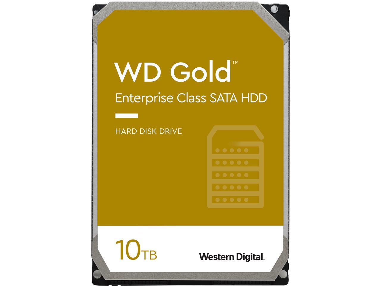 WD Gold 10TB Enterprise Class Hard Disk Drive - 7200 RPM Class SATA 6Gb/s 256MB