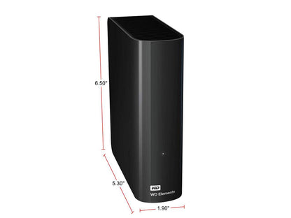 WD Elements 12TB USB 3.0 Desktop External Hard Drive WDBWLG0120HBK-NESN