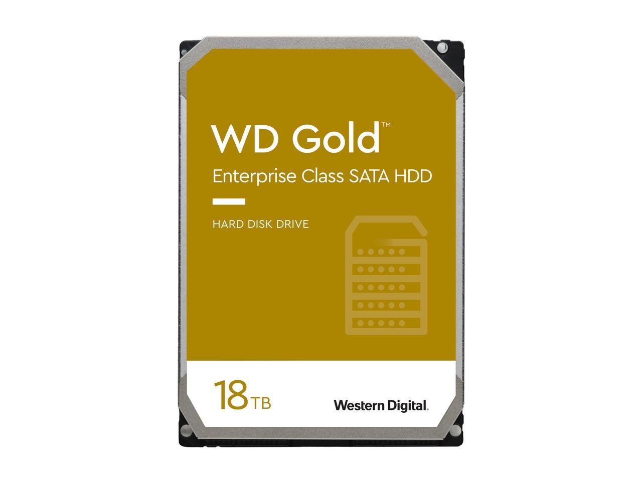 WD Gold 18TB Enterprise Class Hard Disk Drive - 7200 RPM Class SATA 6Gb/s 512MB