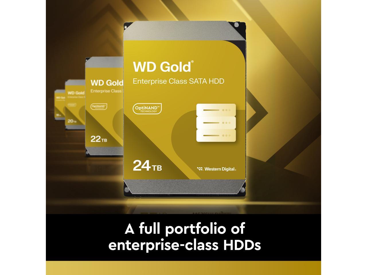 Western Digital 24TB WD Gold Enterprise Class SATA Internal Hard Drive HDD -