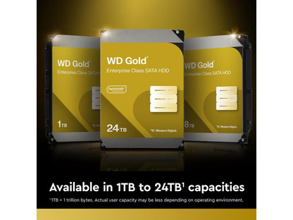 Western Digital 24TB WD Gold Enterprise Class SATA Internal Hard Drive HDD -