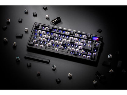 ASUS ROG Azoth Extreme 75 Custom Gaming Keyboard, Aluminum Chassis, Carbon Fiber