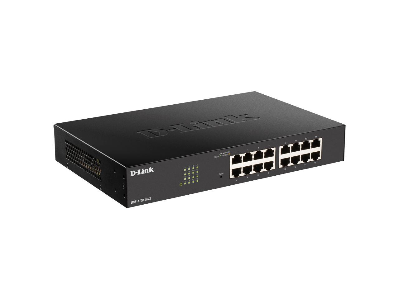 D-Link Ethernet Switch, 16 Port Easy Smart Managed Gigabit Network Internet