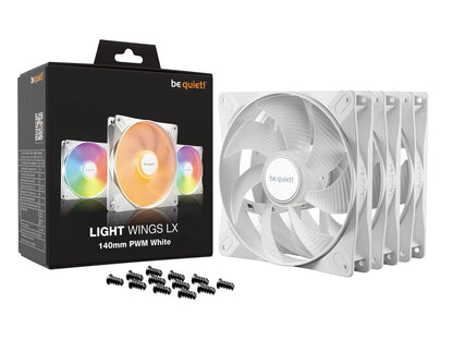 be quiet! LIGHT WINGS LX 140mm PWM BL128 140mm ARGB LED Case Fan - Triple Pack