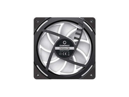 GAMEMAX FN12A-C8I, 120mm Black frame ARGB Fan - High-Performance Cooling Fan for