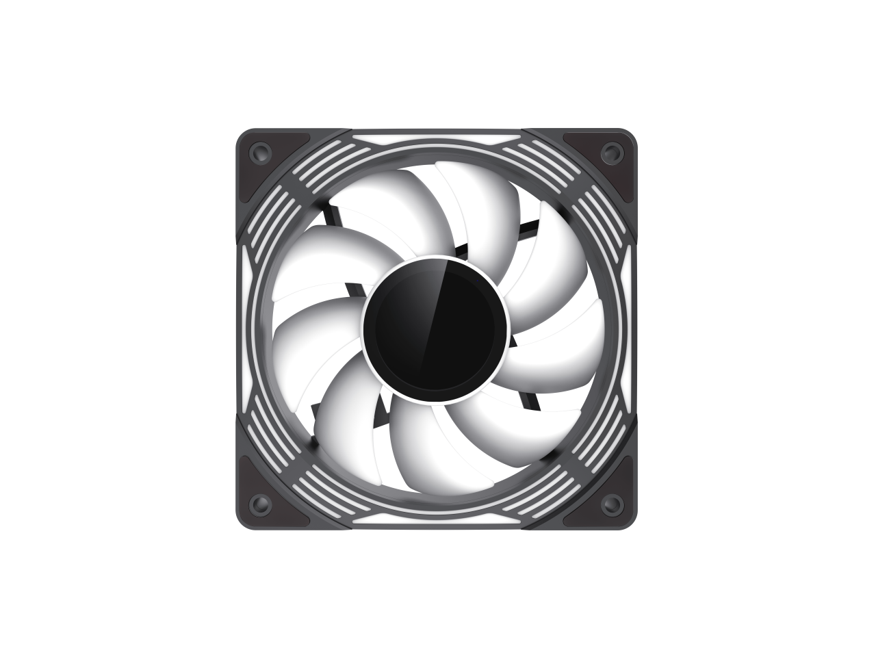 GAMEMAX FN12A-C8I, 120mm Black frame ARGB Fan - High-Performance Cooling Fan for