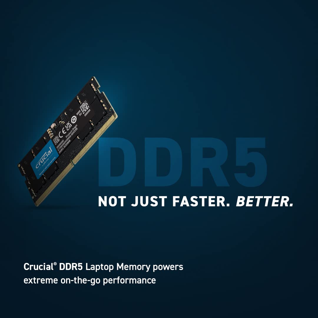 Crucial 32GB 262-Pin DDR5 SO-DIMM DDR5 5200 Laptop Memory Model CT32G52C42S5