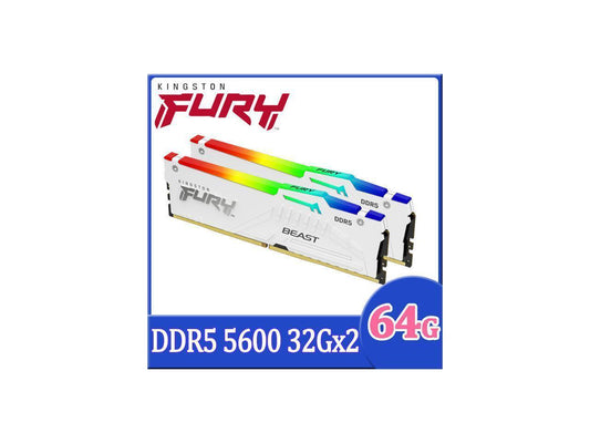 Kingston FURY Beast DDR5 5600 64GB(32GBx2) RGB Desktop Overclocking