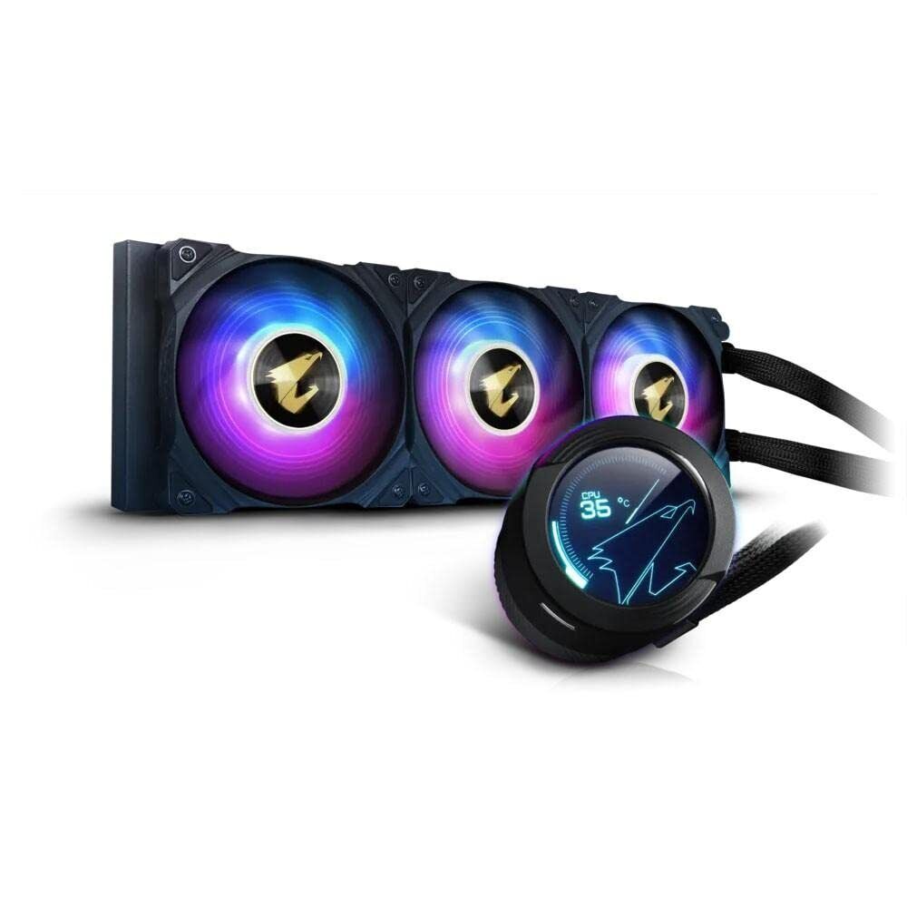 AORUS AIO Liquid Cooler, 360mm Radiator, 120*25mm*3 ARGB Fan, 200w TDP, 60x60mm