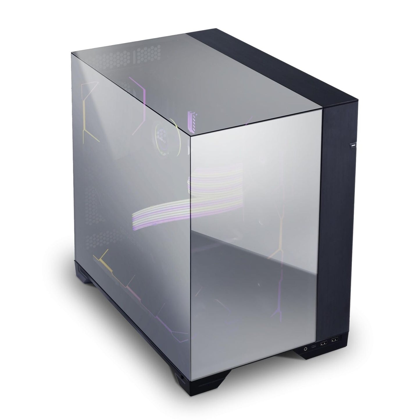 LIAN LI O11 VISION CHROME ATX MI TOWER Case, Aluminum / Steel / Tempered glass