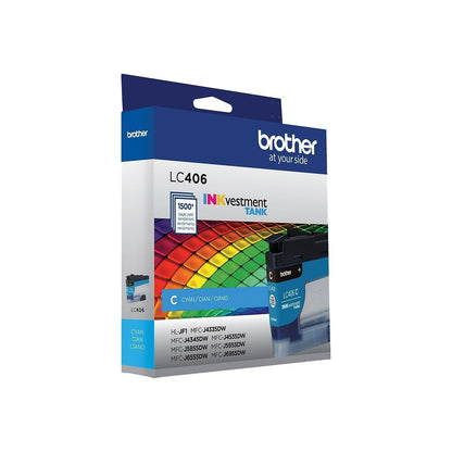 Brother LC406CS INKvestment Ink 1500 Page-Yield Cyan