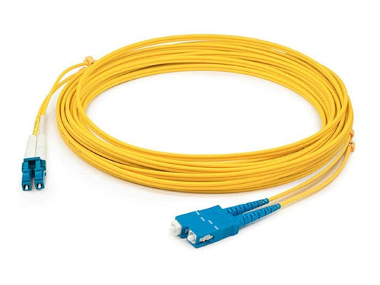 AddOn 10m Single-Mode Fiber (SMF) Duplex SC/LC OS1 Yellow Patch Cable