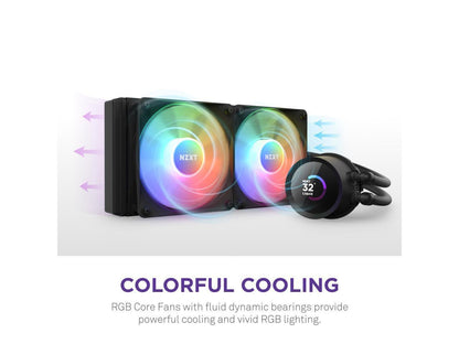 NZXT Kraken RGB 280mm - RL-KR280-B1 - AIO RGB CPU Liquid Cooler - LCD Display -
