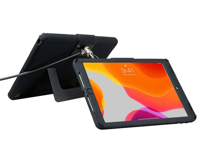 CTA Digital PAD-SCKT10 Security Case with Kickstand and Antitheft Cable for iPad