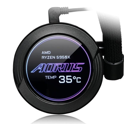 AORUS AIO Liquid Cooler, 360mm Radiator, 120*25mm*3 ARGB Fan, 200w TDP, 60x60mm