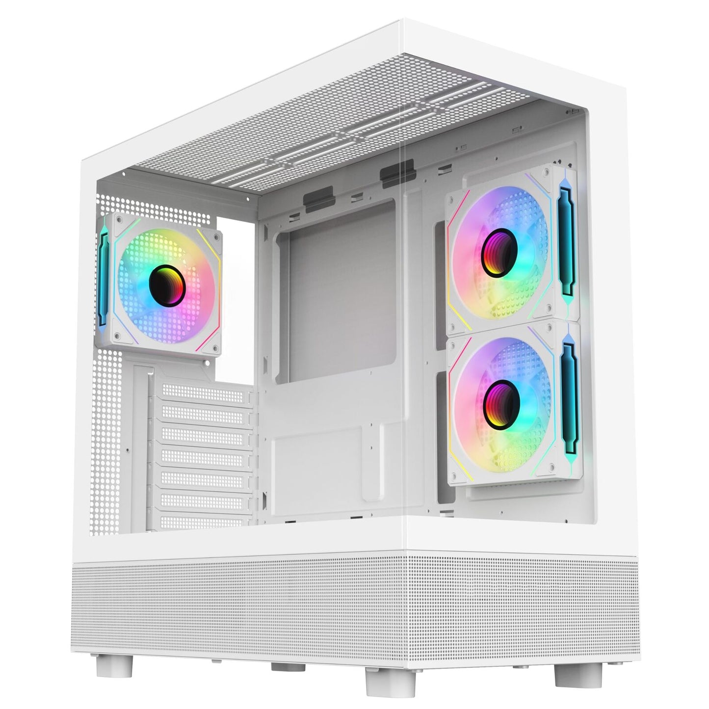 Sama Neview 4361 White Dual USB3.0 and Type C Tempered Glass ATX Mid Tower