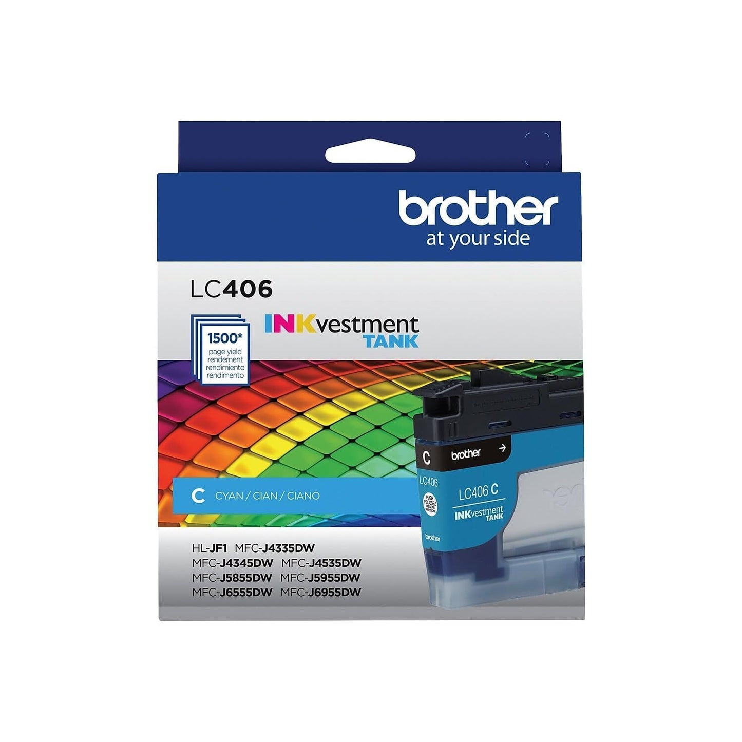 Brother LC406CS INKvestment Ink 1500 Page-Yield Cyan