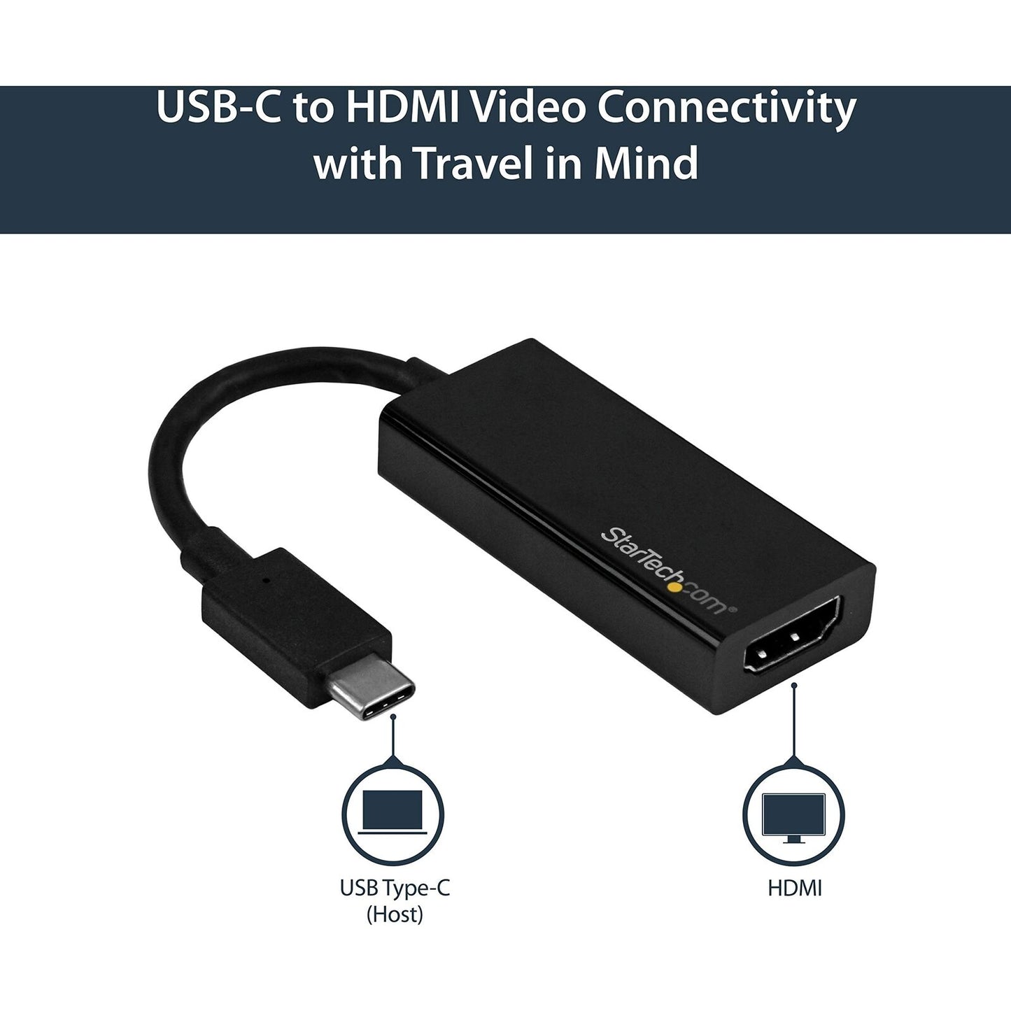 StarTech.com CDP2HD4K60 USB-C to HDMI Adapter - 4K 60 Hz