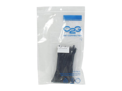 C2G/Cables To Go 43037 Cable Ties - 100 Pack (Black)