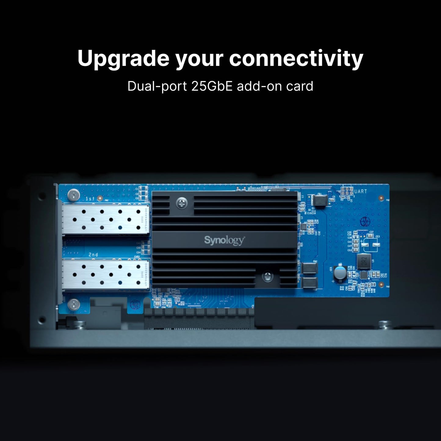 Synology E25G30-F2 Dual-Port 25GbE SFP28 PCIe 3.0 Network Interface Card